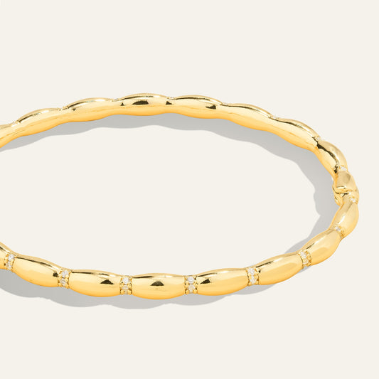 Studded Hinge Bangle Bracelet