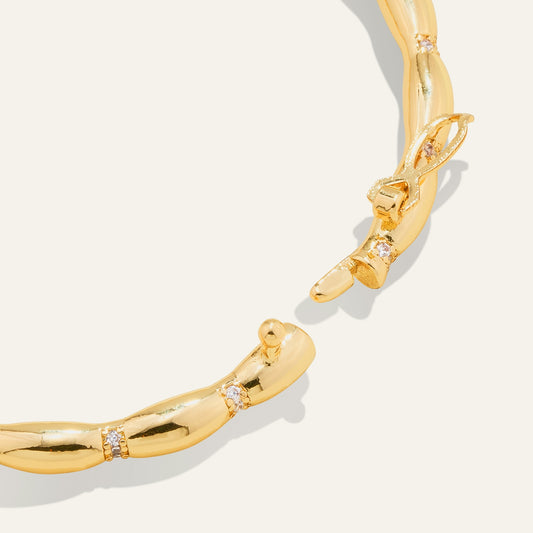 Studded Hinge Bangle Bracelet