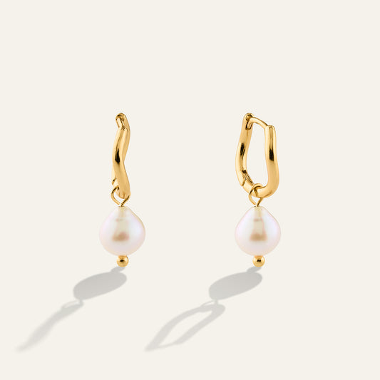 Pearl Teardrop Huggies