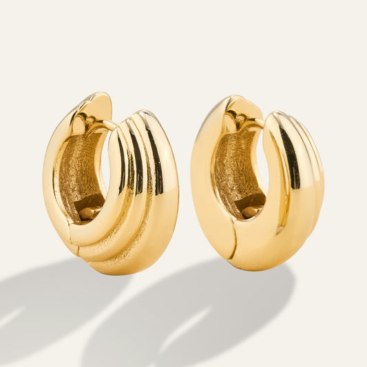 Ridged Hoop Earrings