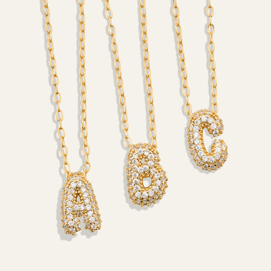Bubble Luxe Initial Necklace