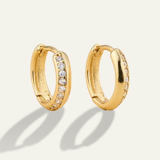 Kelly Rhinestone Huggie Earrings