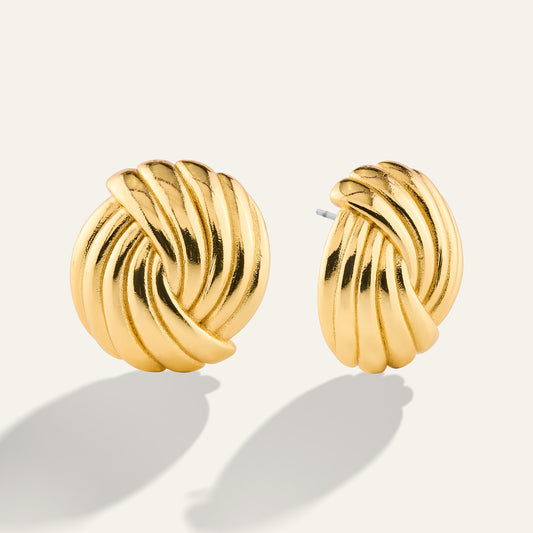 Round Chunky Knot Earrings