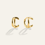 Initial Letter Hoop Earrings