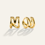 Initial Letter Hoop Earrings