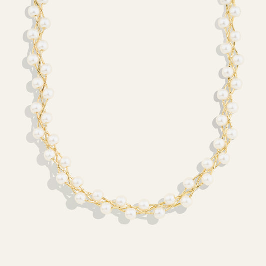 Braided Pearl Necklace