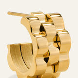 Watch Link Hoop Earrings