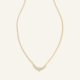 Elegant Jewel Link Charm Necklace