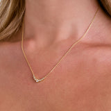 Elegant Jewel Link Charm Necklace