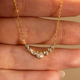 Elegant Jewel Link Charm Necklace