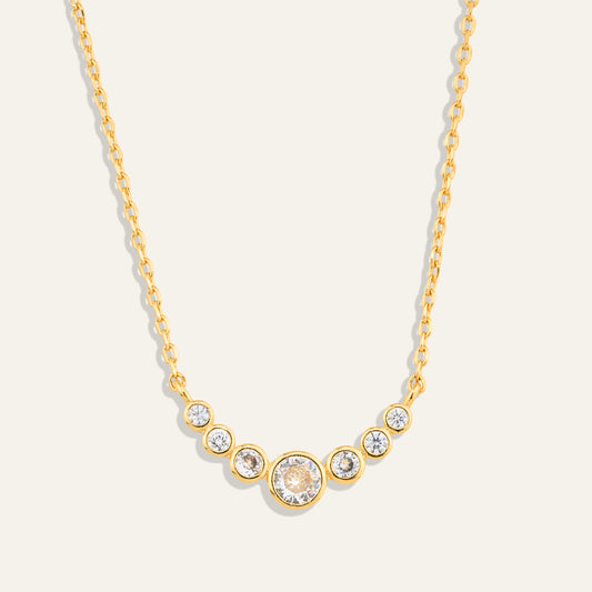 Elegant Jewel Link Charm Necklace
