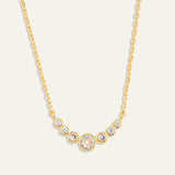 Elegant Jewel Link Charm Necklace