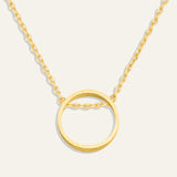 Circle Cut Pendant Necklace