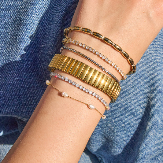 Dainty Chain Pearl Bracelet