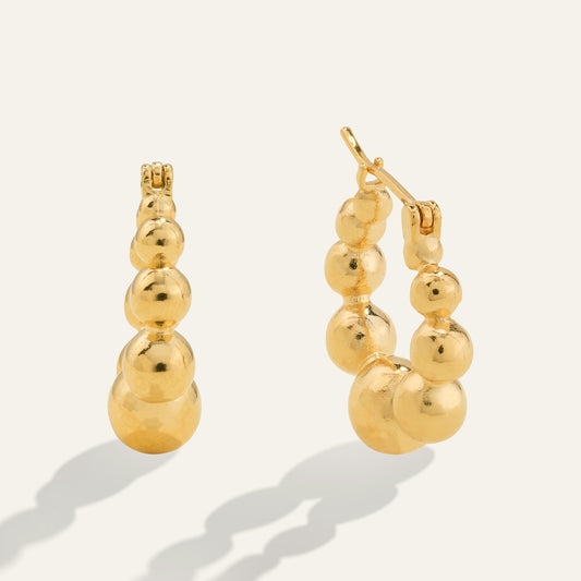 Bubble Ball Hoop Earrings