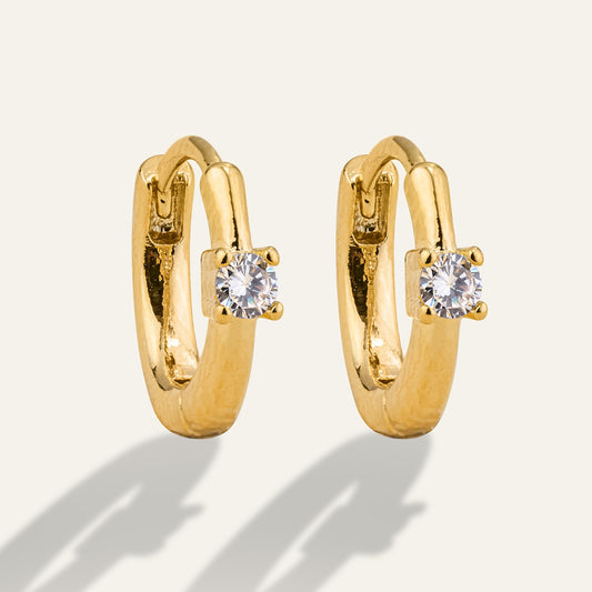 Stud Huggie Hoop Earrings
