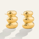 Oval Tiered Earrings