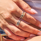 Classic Wavy Metallic Ring