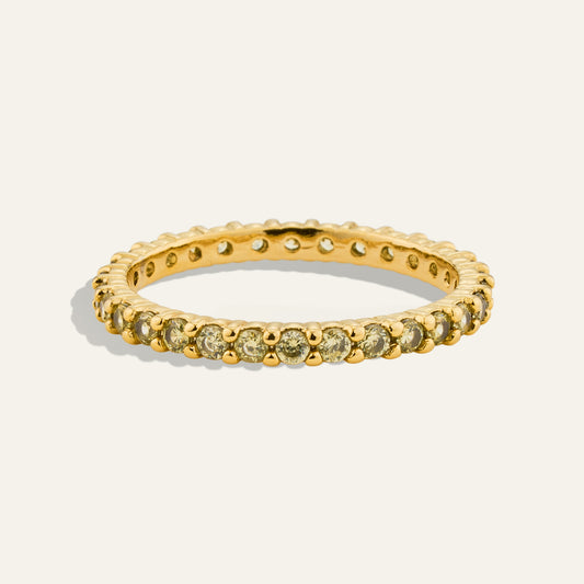 The Yellow Zirconia Band Ring