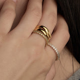 The Yellow Zirconia Band Ring