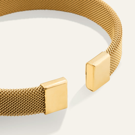 Mesh Textured Cuff Bracelet