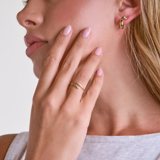 The Studded Open Band Ring