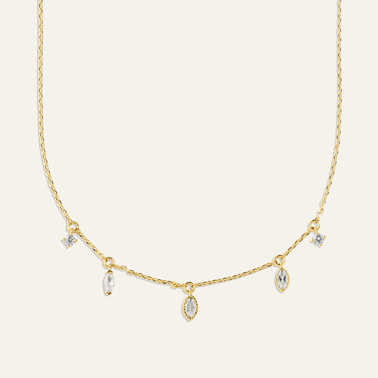 Stone Station Charm Necklace