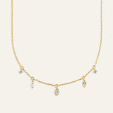 Stone Station Charm Necklace