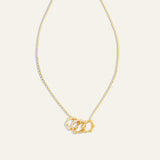 Trio Pavé Charm Chain Necklace
