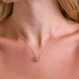 Trio Pavé Charm Chain Necklace