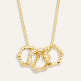 Trio Pavé Charm Chain Necklace