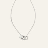Trio Pavé Charm Chain Necklace