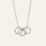 Trio Pavé Charm Chain Necklace