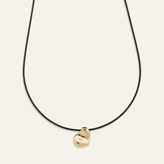 Abstract Cord Pendant Necklace