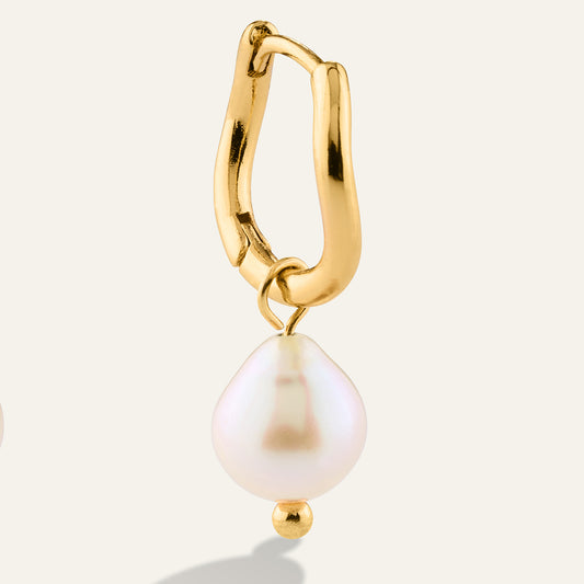 Pearl Teardrop Huggies