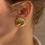 Round Chunky Knot Earrings