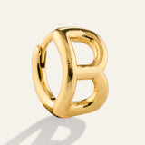 Initial Letter Hoop Earrings
