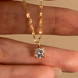Halo Circle Pendant Necklace