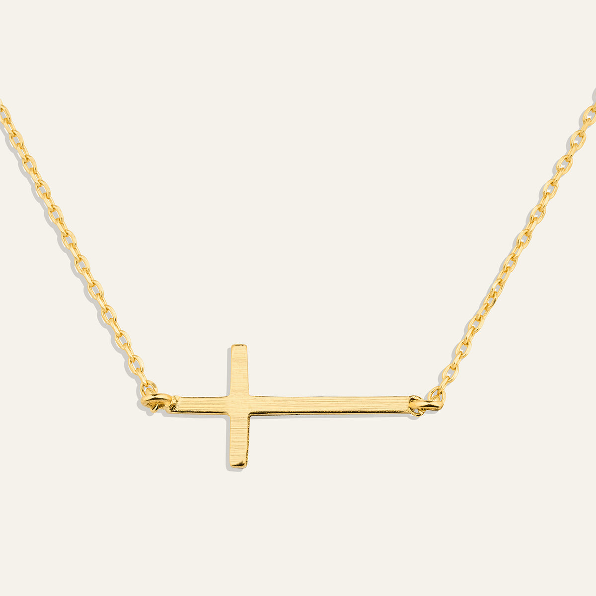 Stella Side Cross Necklace