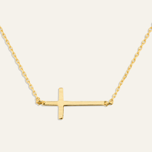 Stella Side Cross Necklace