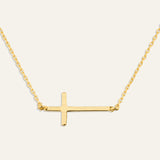 Stella Side Cross Necklace