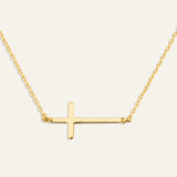 Stella Side Cross Necklace