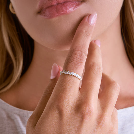 Milky Opal Band Ring