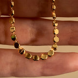 Metallic Bead Link Necklace