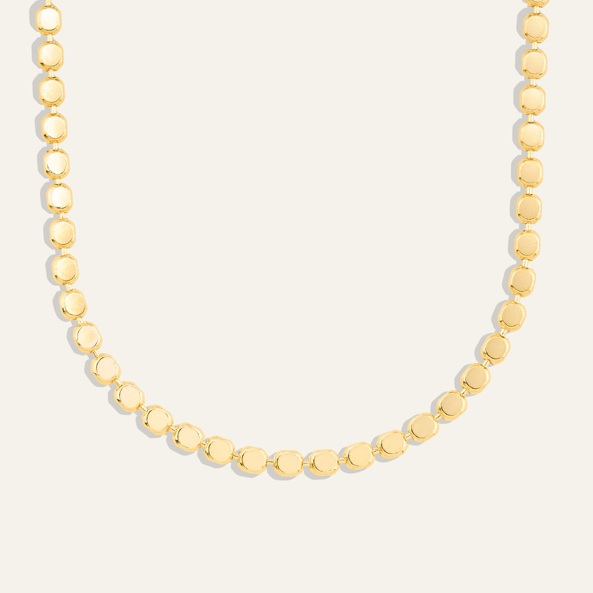 Metallic Bead Link Necklace