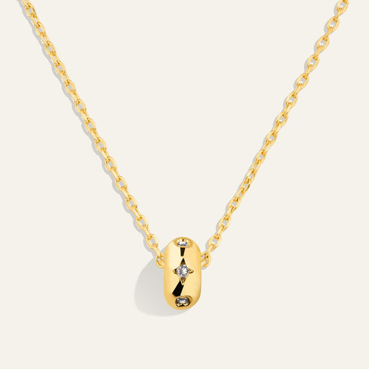 Mini Oval Pendant Necklace