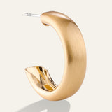 Brushed Hoop Earrings