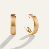 Brushed Hoop Earrings