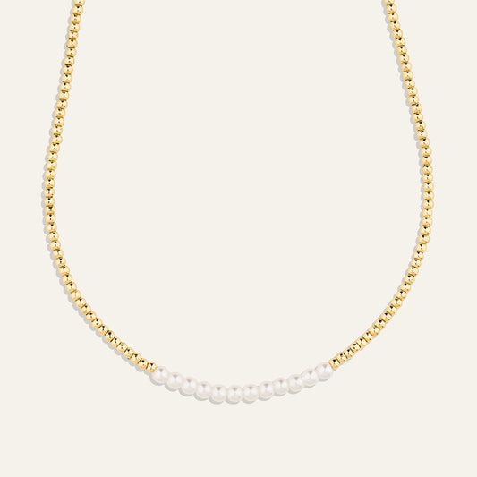 Greta Beaded Pearl Necklace